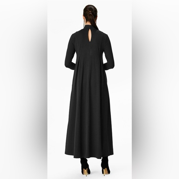 Zapelle Godet Inset Cotton Jersey Shift Dress - Picture 3 of 3